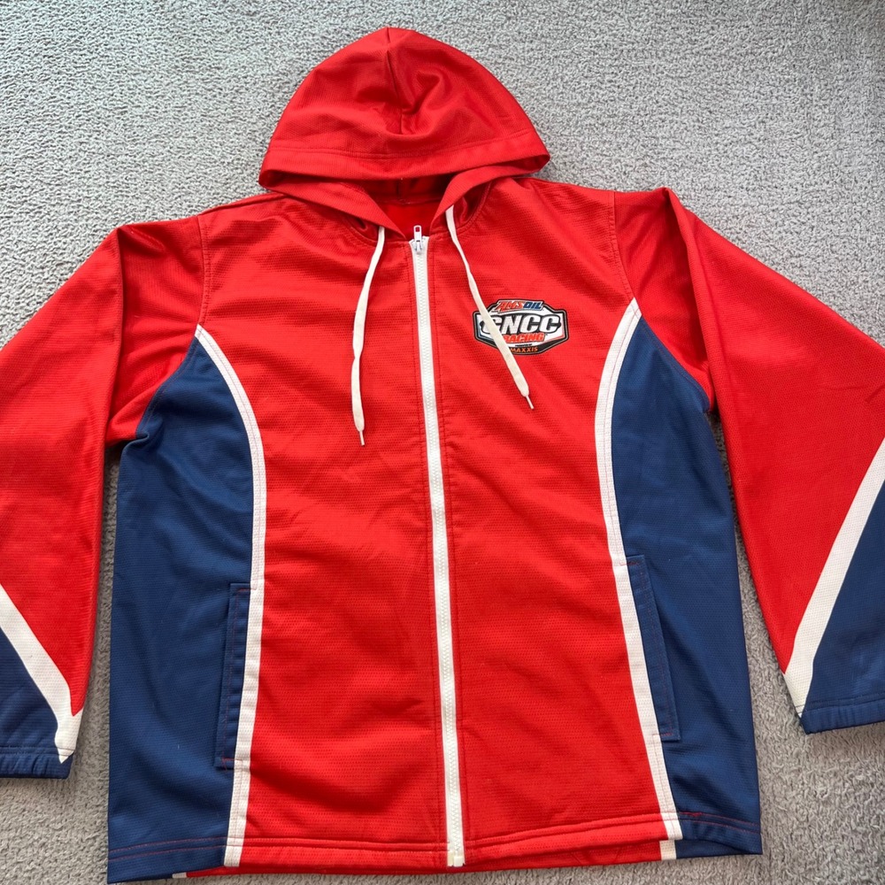 Gear Custom Products Amsoil GNCC Racing Zip Up Hoodie Red Blue Mens Large